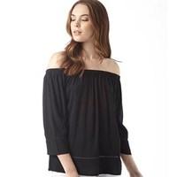 jacqueline de yong womens lena off the shoulder top black