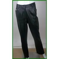 Jaeger - Size: 12 - Black - Leather trousers