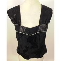 Jacques Vert Size 10 Black Sleeveless Top with Shoulder Strapes