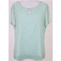 Jacques Vert, size 16 mint green beaded top