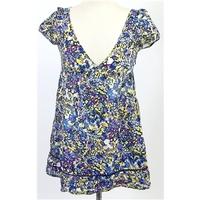 jack wills pretty floral kaftan style top size 8