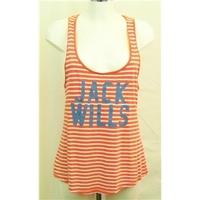 Jack Wills orange stripe vest Size 8