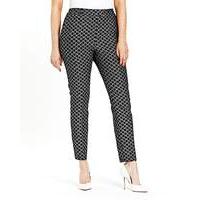 jacquard daisy crop trousers