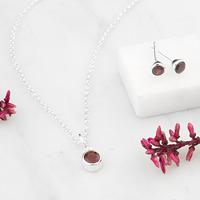 january birthstone jewellery set garnet