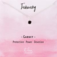 January Birthstone Necklace (Garnet)