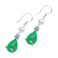 Jade Obsession pearl earrings