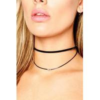 Jayne Double Line Choker - black