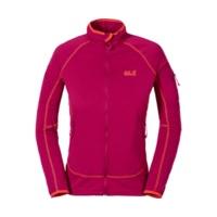 jack wolfskin stormlight fleece jkt w azalea red