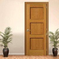 JBK Royale Modern R-03 Oak Veneered Panel Fire Door is 1/2 Hour Fire Rated and Pre-Finished