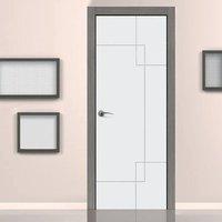 JB KIND Limelight Fortune Flush Fire Door is White Primed and 1/2 Hour Fire Rated