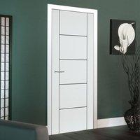 JB KIND Eco Colour Linea White Flush Door, 1/2 Hour Fire Rated, Pre-finished