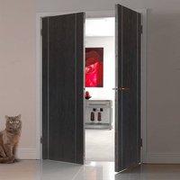 JBK Eco Colour Argento Ash Grey Flush Painted Fire Door Pair is Pre-finished, 30 Minute Fire Rated