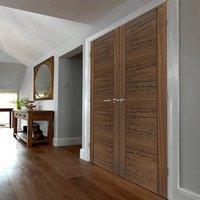 jbk tigris walnut veneered door pair is pre finished and 12 hour fire  ...