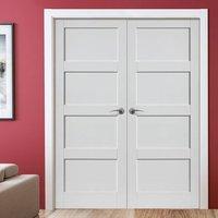 JBK Montserrat Fire Door Pair is White Primed and 30 Minute Fire Rated