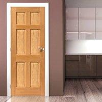 JBK Grizedale Oak 6 Panel Fire Door is Pre-Finished and 1/2 Hour fire Rated