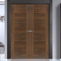 jbk brisa mistral walnut veneered fire door pair with decorative groov ...