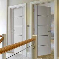 jb kind eco colour linea white flush door black grooved pre finished