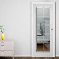 JBK Decima Door with Brushed Chrome Camings and Bevelled Clear Safety Glass