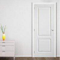 JBK Caprice 2 Panel Door with White Primed Woodgrained Effect