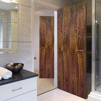 JBK Walnut Flush Fire Door is Pre-Finished and 1/2 Hour Fire Rated