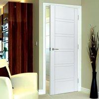 JB KIND Limelight Imperial White Primed Flush Fire Door is 30 Minute Fire Rated