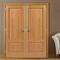 JBK Royale Traditional 12M Oak Door Pair with Raised Mouldings is Fully Decorated