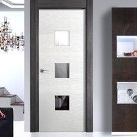 JBK Ripple Textured Flush Door with Clear Safety Glass