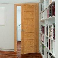 JBK Royale Modern VP7 Oak Veneered Flush Door is Pre-Finished