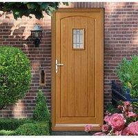 JBK Exterior Mosel Oak Door & Frame Kit - Therm-L Zinc Camings Tri Glazing