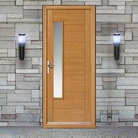 jbk exterior alsace oak door with bevelled clear therm l tri glazed