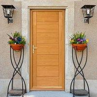 JBK Modern Exterior Cognac Oak Door, Therm-L Compliant