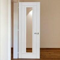 JB KIND Limelight Phoenix White Primed Flush Door with Clear Safety Glass