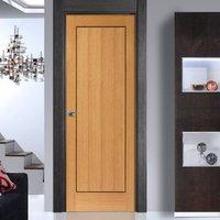 JBK Clementine Oak Fire Door with Walnut Inlays is Pre-Finished and 1/2 Hour Fire Rated