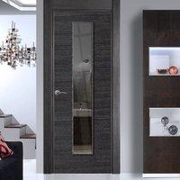 JB KIND Eco Colour Grigio Ash Grey Flush Door with Clear Safety Glass is Pre-finished