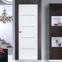 JB KIND Eco Colour Blanco White Flush Door is 1/2 Hour Fire Rated has an Aluminium Inlay and is Pre-finished
