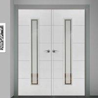 jbk limelight dominion fire door pair with clear glass is 30 minute fi ...