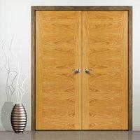 JBK Brisa Ostria Flush Oak Veneered Door Pair is Pre-finished