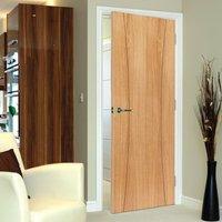 JBK Elements Arcos Flush Oak Veneered Fire Door is Pre-finished and 30 Minute Fire Rated