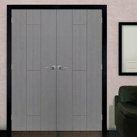 JBK Nuance Ardosia Slate Grey Flush Door Pair, Pre-finished