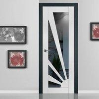 JB KIND Calypso Aurora White Primed Door with Clear Safety Glass