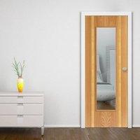 JBK Door Set Kit Rhodesia Oak & Ash Door with Clear Safety Glass is Pre-Finished