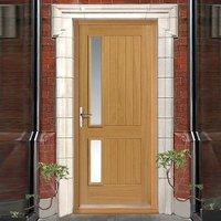 jbk exterior modern loire oak door frame kit therm l tri glazing