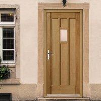 jbk exterior windermere oak door frame kit therm l tri glazing