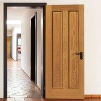 JBK Royal Modern R112MHH Oak Door is 1/2 Hour Fire Rated and Lacquer Varnished