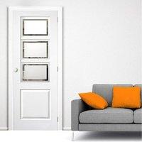 JBK Andorra White Door with Etched Safety Glass