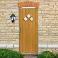 jbk bordeaux external oak door with therm l safety tri glazing