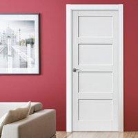 JB KIND Montserrat Fire Door is White Primed and 1/2 Hour Fire Rated