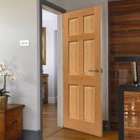 JBK Grizedale Oak 6 Panel Door is Pre-Finished