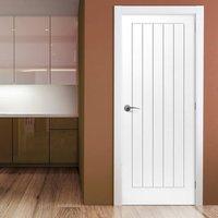 JBK Cottage 5 Panel Moulded Fire Door is White Primed and 1/2 Hour Fire Rated