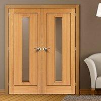 JBK Spencer Door Pair with Clear Safety Glass is Pre-Finished
